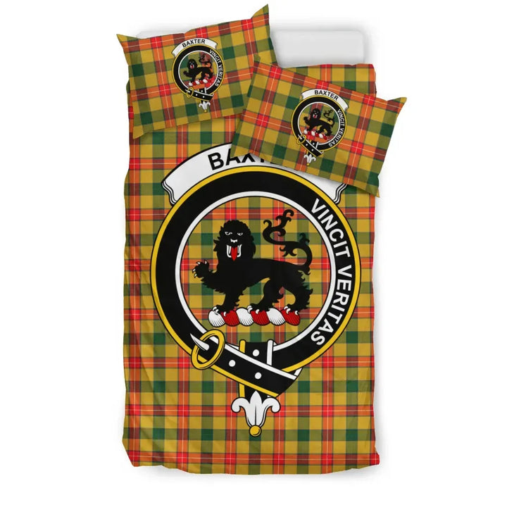 Scottish Baxter Clan Crest Tartan Bedding Set Tartan Plaid 1