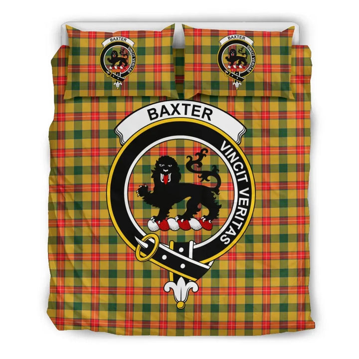 Scottish Baxter Clan Crest Tartan Bedding Set Tartan Plaid 2