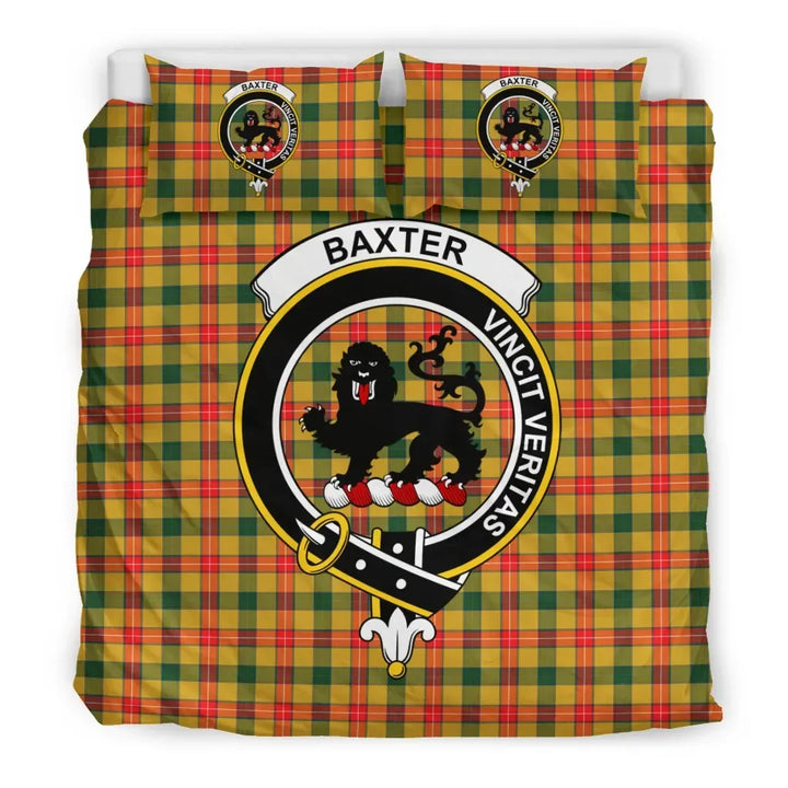 Scottish Baxter Clan Crest Tartan Bedding Set Tartan Plaid 3
