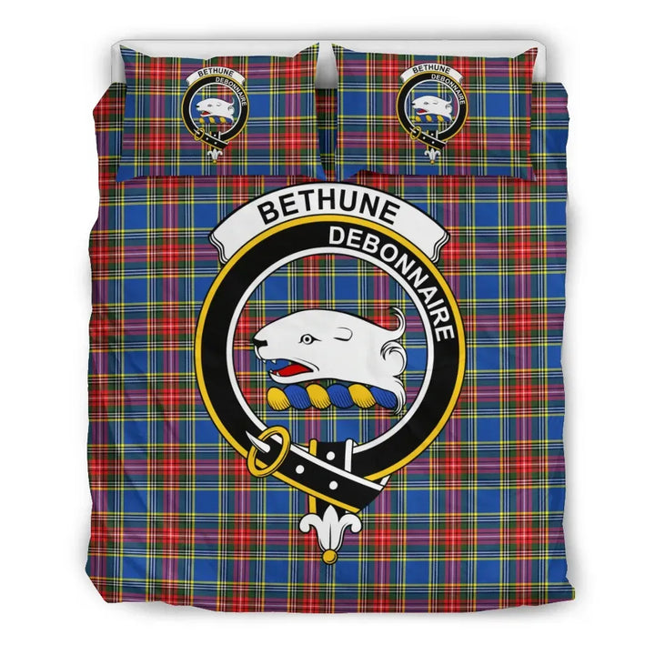 Scottish Bethune Clan Crest Tartan Bedding Set Tartan Plaid 2