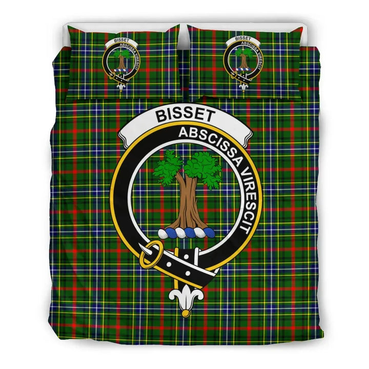 Scottish Bisset Clan Crest Tartan Bedding Set Tartan Plaid 2