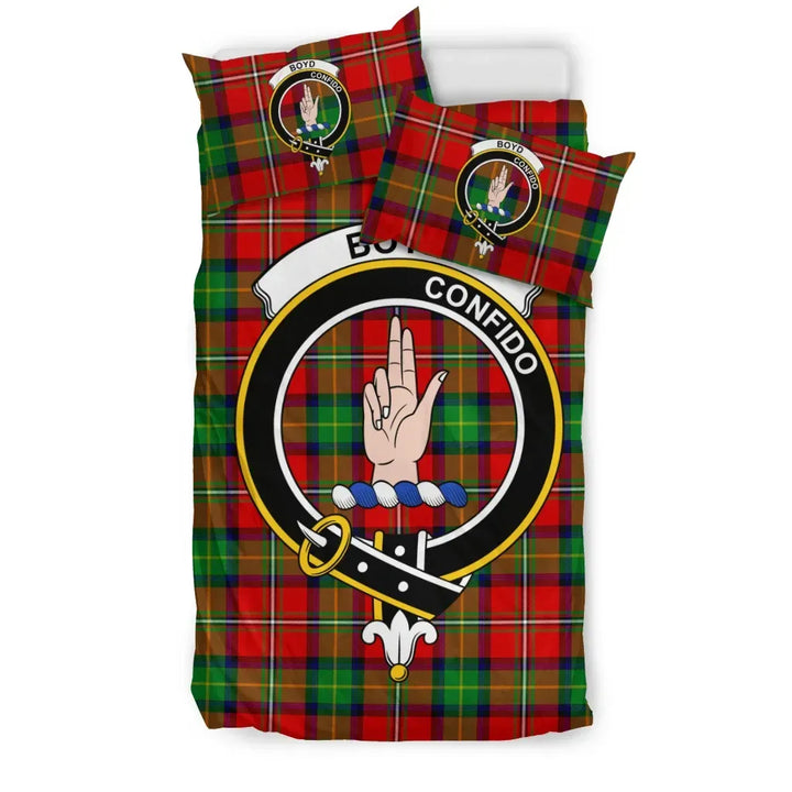 Scottish Boyd Clan Crest Tartan Bedding Set Tartan Plaid 1