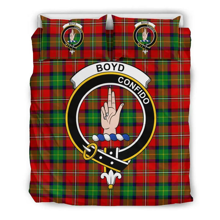 Scottish Boyd Clan Crest Tartan Bedding Set Tartan Plaid 2