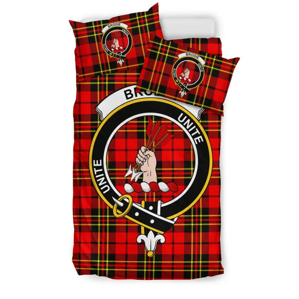 Scottish Brodie Clan Crest Tartan Bedding Set Tartan Plaid 1