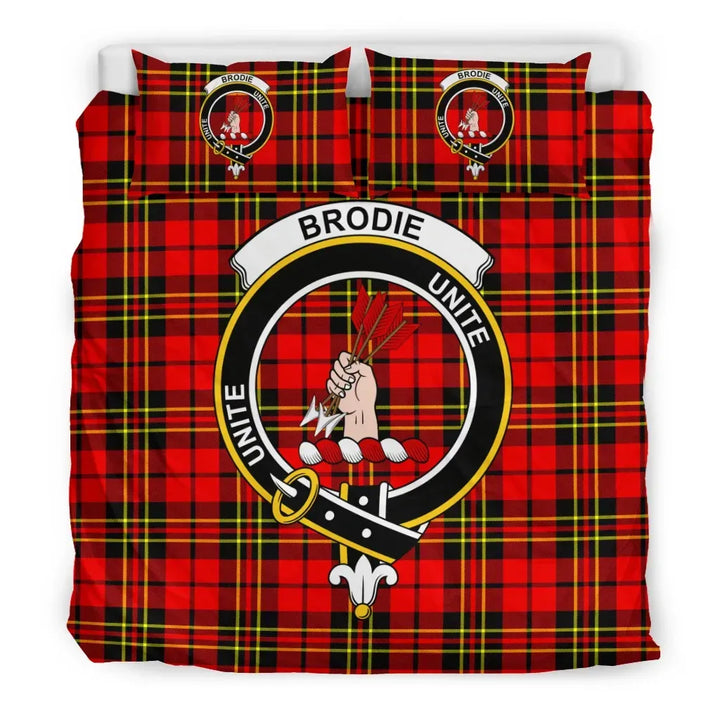 Scottish Brodie Clan Crest Tartan Bedding Set Tartan Plaid 3
