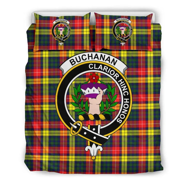 Scottish Buchanan Clan Crest Tartan Bedding Set Tartan Plaid 2