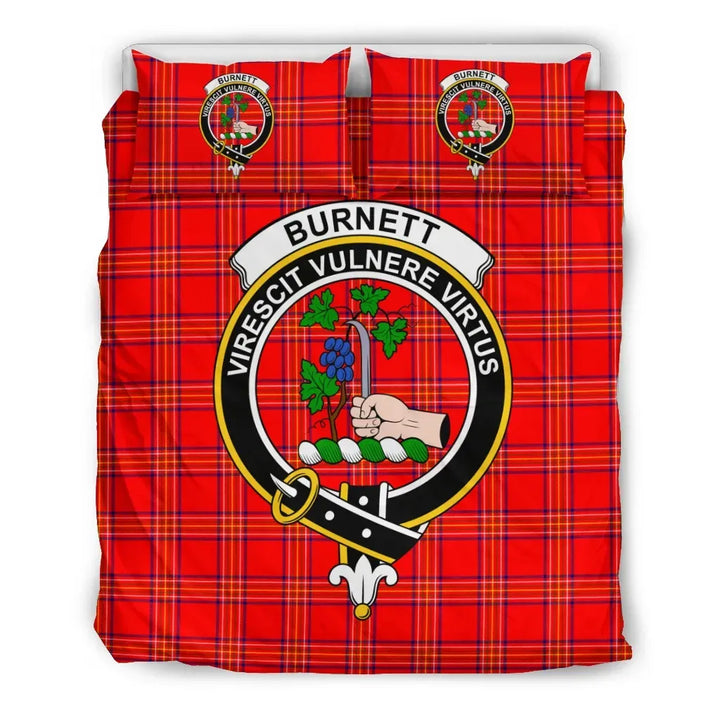 Scottish Burnett Clan Crest Tartan Bedding Set Tartan Plaid 2