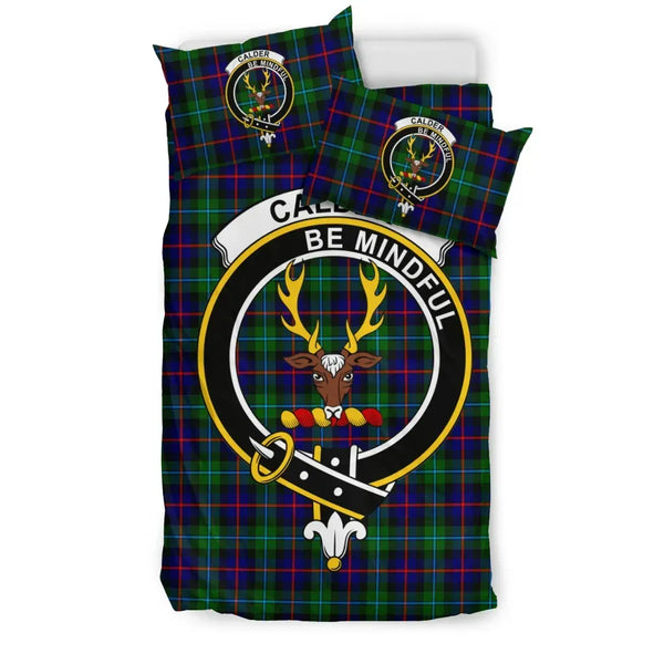 Scottish Calder Clan Crest Tartan Bedding Set Tartan Plaid 1