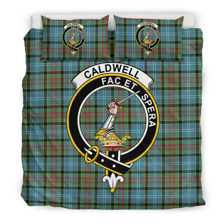 Scottish Caldwell Clan Crest Tartan Bedding Set Tartan Plaid 3