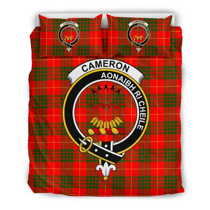 Scottish Cameron Clan Crest Tartan Bedding Set Tartan Plaid 2
