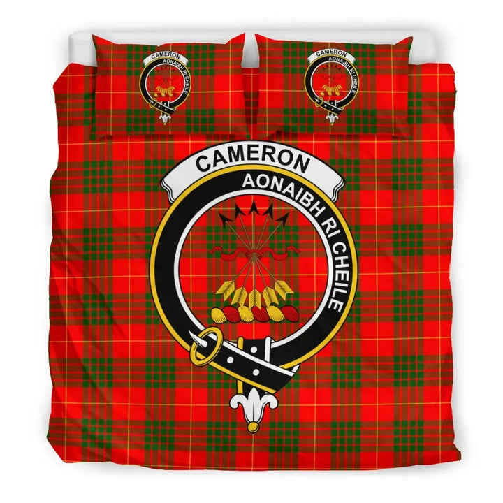 Scottish Cameron Clan Crest Tartan Bedding Set Tartan Plaid 3
