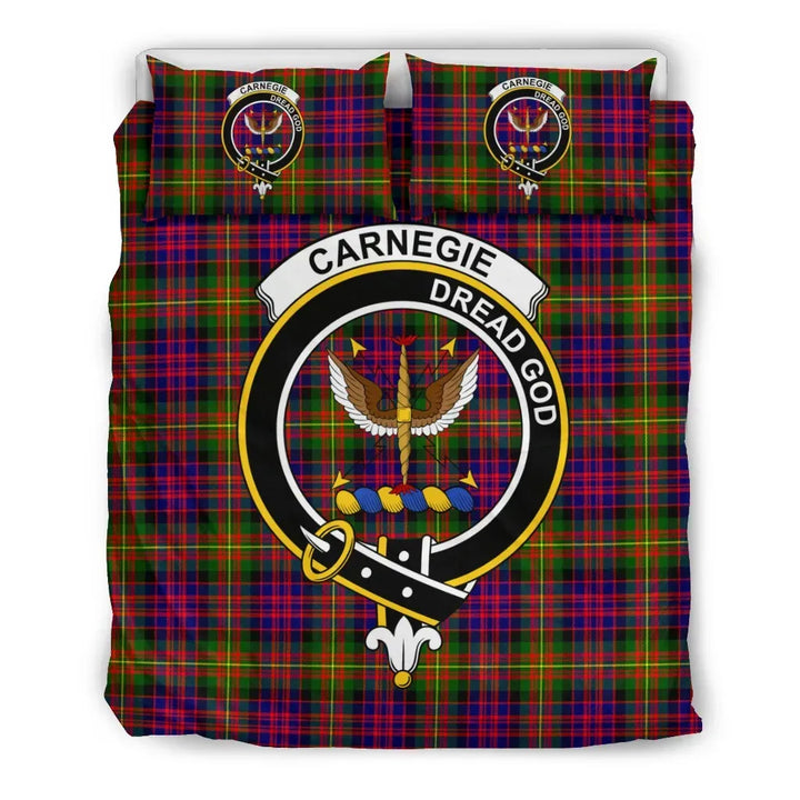 Scottish Carnegie Clan Crest Tartan Bedding Set Tartan Plaid 2