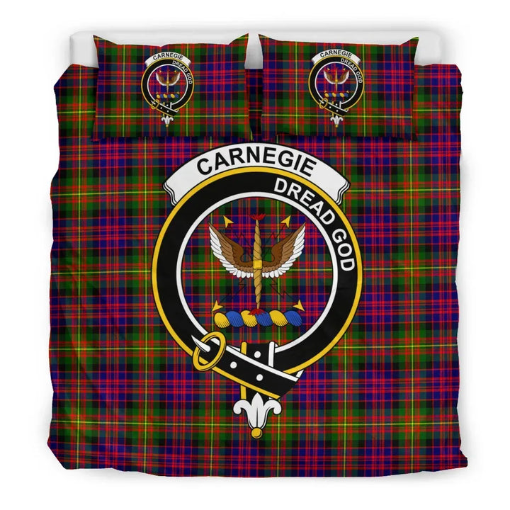 Scottish Carnegie Clan Crest Tartan Bedding Set Tartan Plaid 3