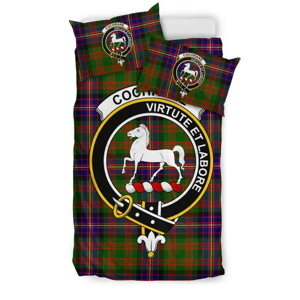 Scottish Cochrane Clan Crest Tartan Bedding Set Tartan Plaid 1