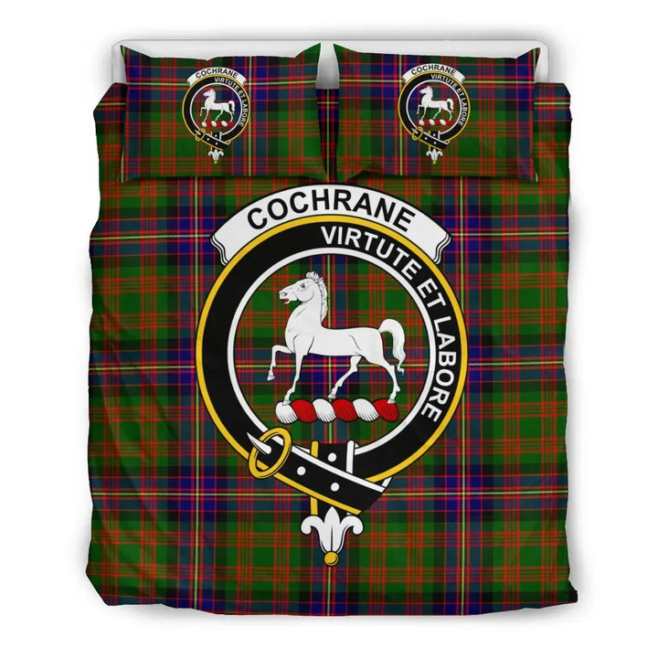 Scottish Cochrane Clan Crest Tartan Bedding Set Tartan Plaid 2