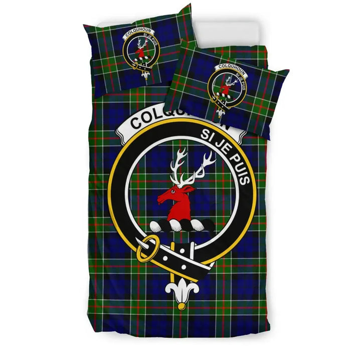 Scottish Colquhoun Clan Crest Tartan Bedding Set Tartan Plaid 1