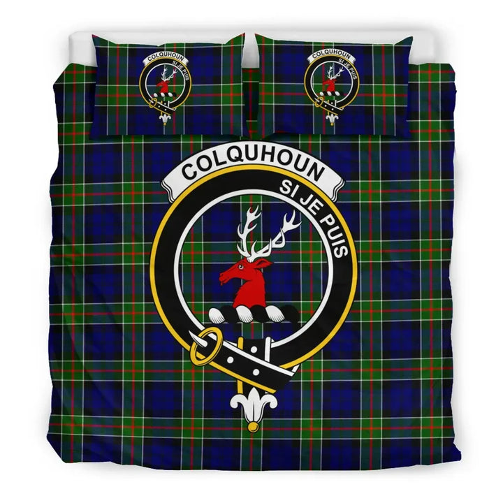 Scottish Colquhoun Clan Crest Tartan Bedding Set Tartan Plaid 3