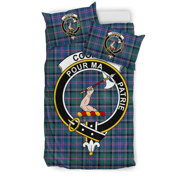 Scottish Cooper Clan Crest Tartan Bedding Set Tartan Plaid 1