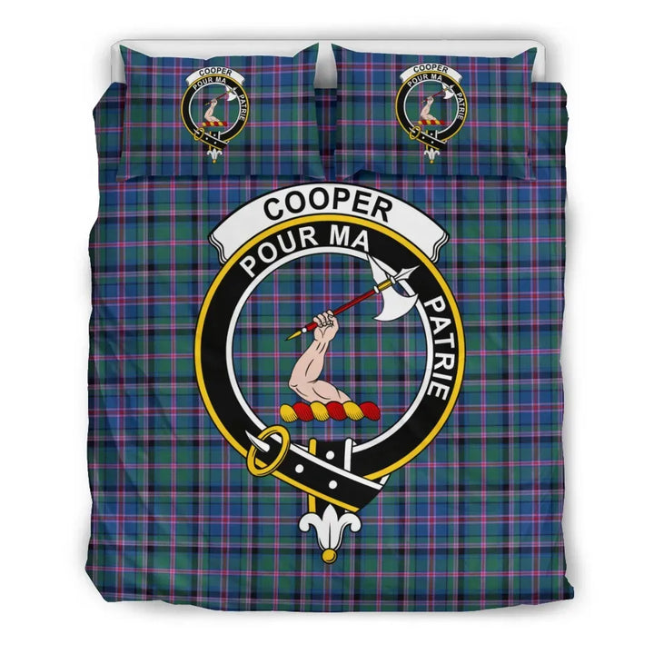 Scottish Cooper Clan Crest Tartan Bedding Set Tartan Plaid 2