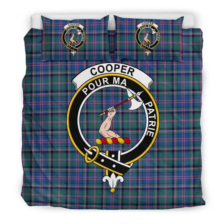 Scottish Cooper Clan Crest Tartan Bedding Set Tartan Plaid 3