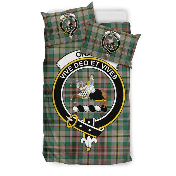 Scottish Craig Clan Crest Tartan Bedding Set Tartan Plaid 1