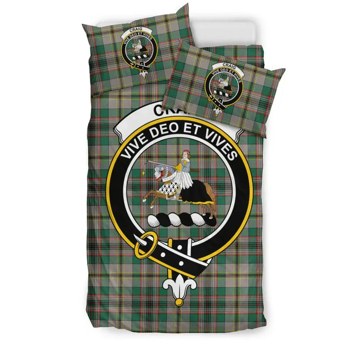 Scottish Craig Clan Crest Tartan Bedding Set Tartan Plaid 1