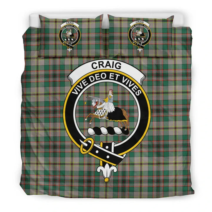 Scottish Craig Clan Crest Tartan Bedding Set Tartan Plaid 3