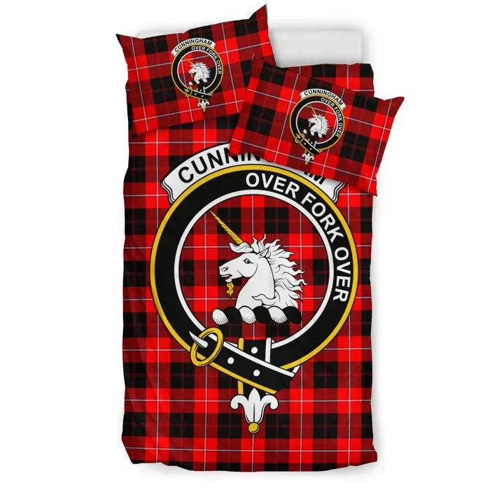 Scottish Cunningham Clan Crest Tartan Bedding Set Tartan Plaid 1