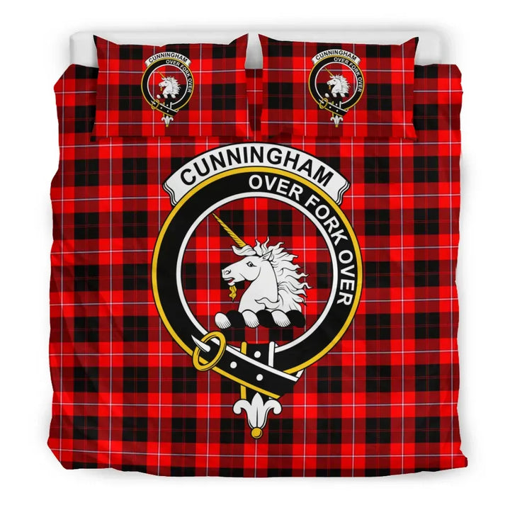 Scottish Cunningham Clan Crest Tartan Bedding Set Tartan Plaid 3