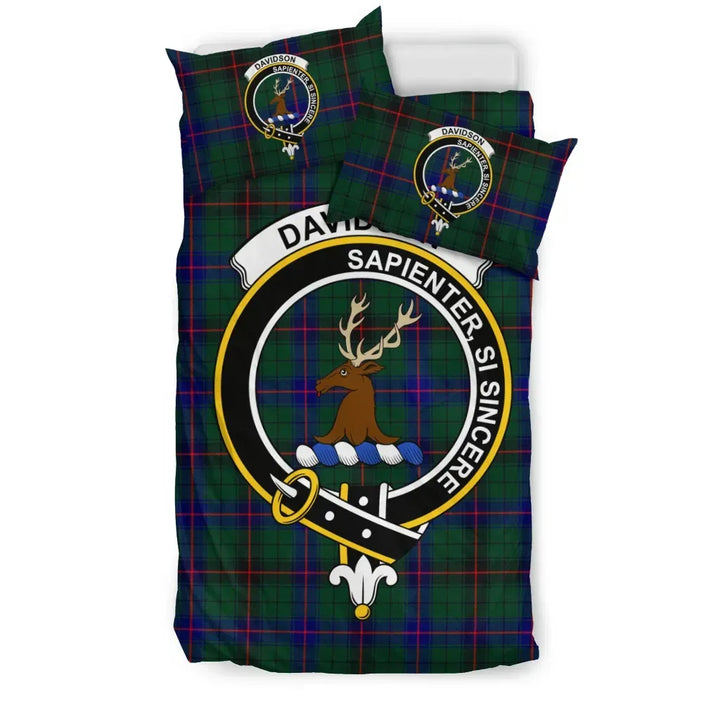 Scottish Davidson Clan Crest Tartan Bedding Set Tartan Plaid 1