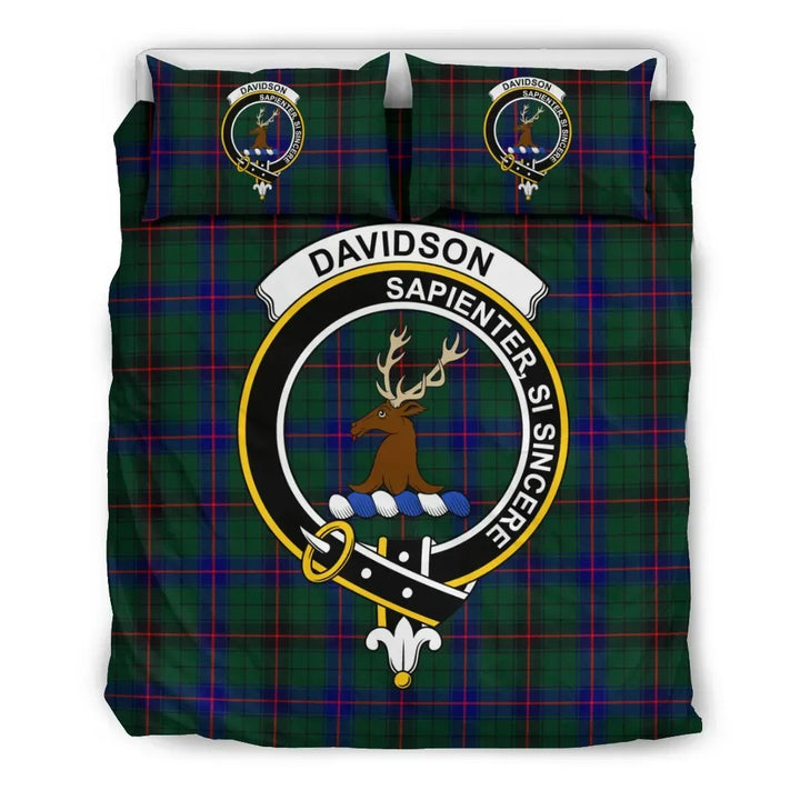Scottish Davidson Clan Crest Tartan Bedding Set Tartan Plaid 2