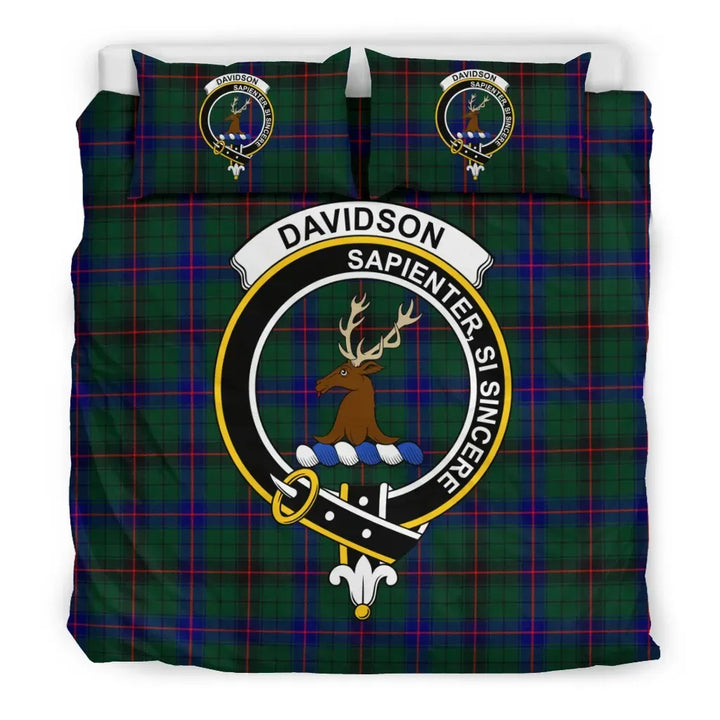 Scottish Davidson Clan Crest Tartan Bedding Set Tartan Plaid 3