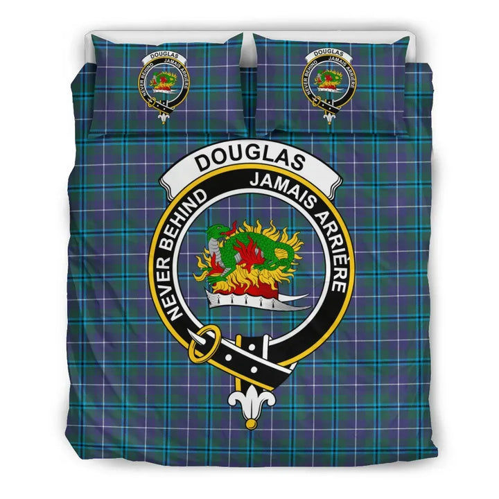 Scottish Douglas Clan Crest Tartan Bedding Set Tartan Plaid 2