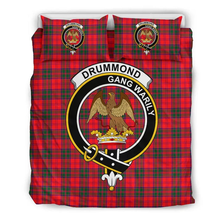 Scottish Drummond Clan Crest Tartan Bedding Set Tartan Plaid 2