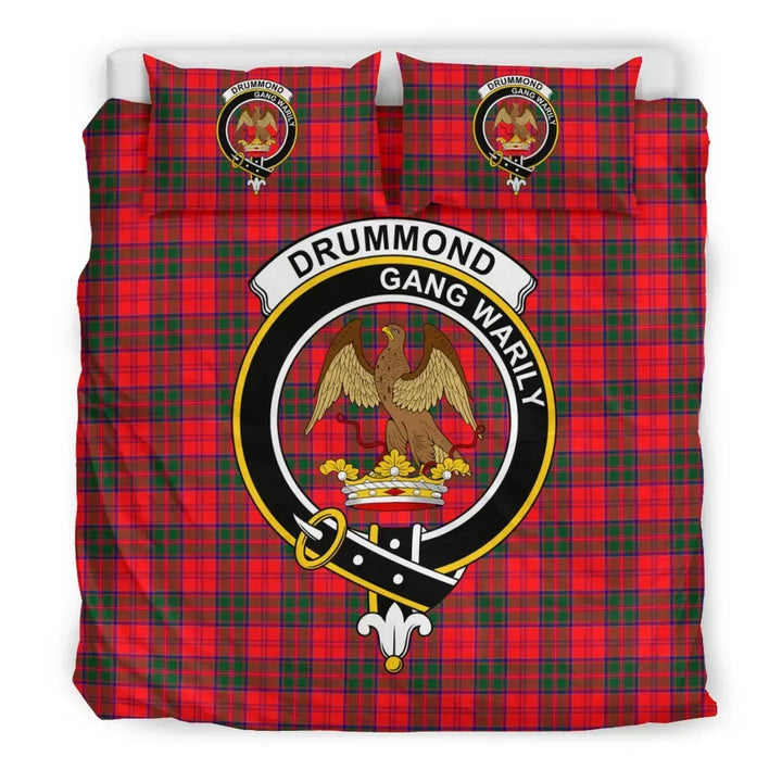 Scottish Drummond Clan Crest Tartan Bedding Set Tartan Plaid 3