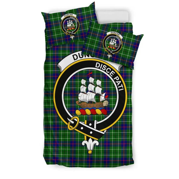 Scottish Duncan Clan Crest Tartan Bedding Set Tartan Plaid 1