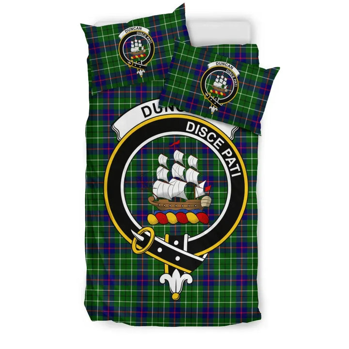 Scottish Duncan Clan Crest Tartan Bedding Set Tartan Plaid 1