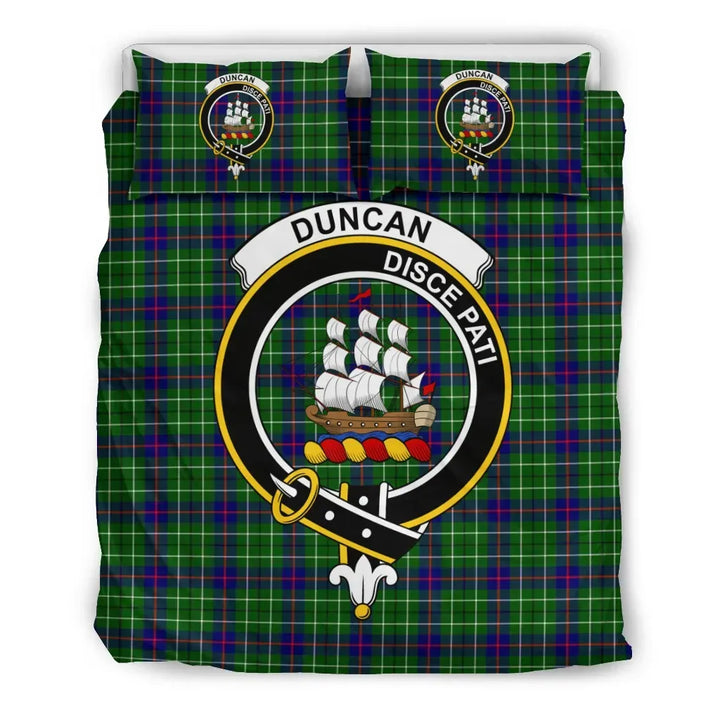 Scottish Duncan Clan Crest Tartan Bedding Set Tartan Plaid 2