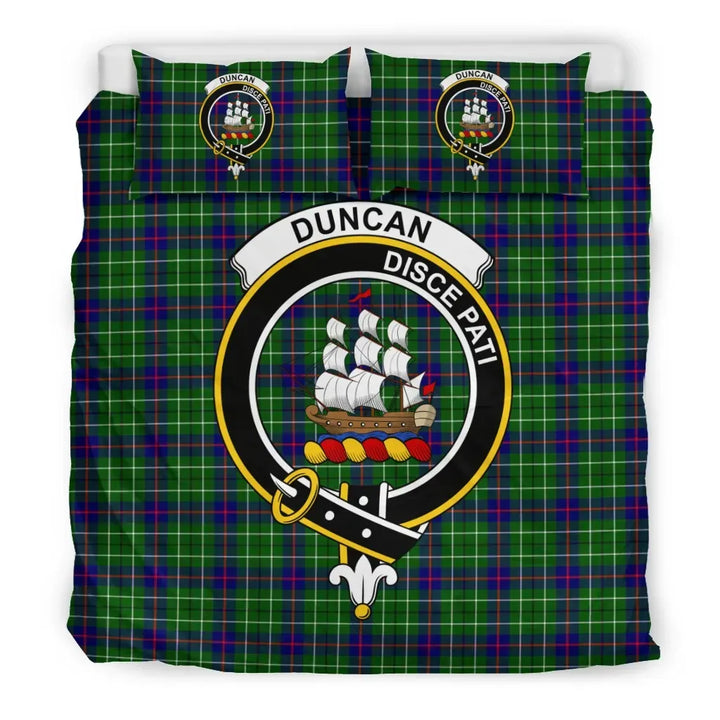Scottish Duncan Clan Crest Tartan Bedding Set Tartan Plaid 3