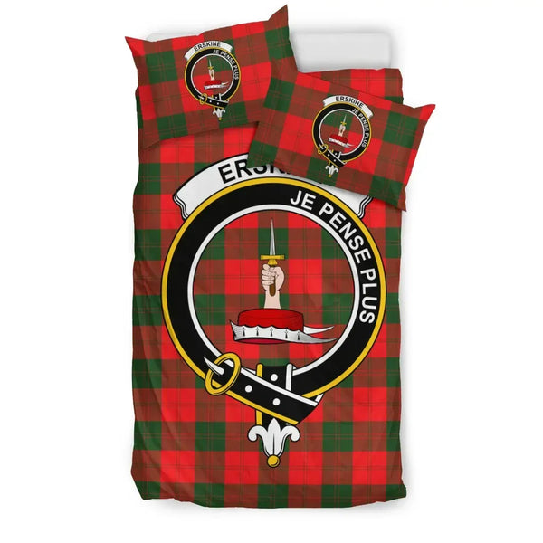 Scottish Erskine Clan Crest Tartan Bedding Set Tartan Plaid 1