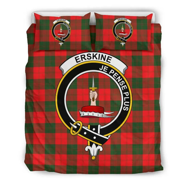 Scottish Erskine Clan Crest Tartan Bedding Set Tartan Plaid 2