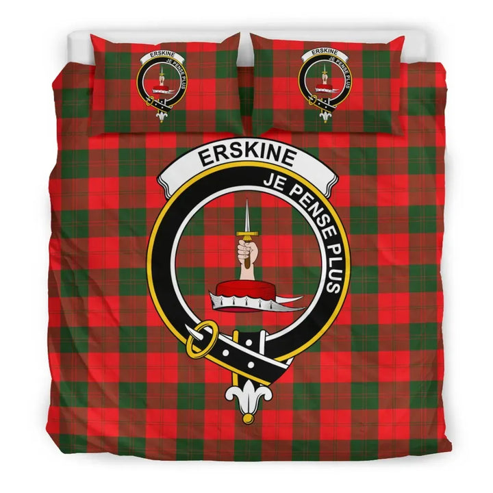 Scottish Erskine Clan Crest Tartan Bedding Set Tartan Plaid 3