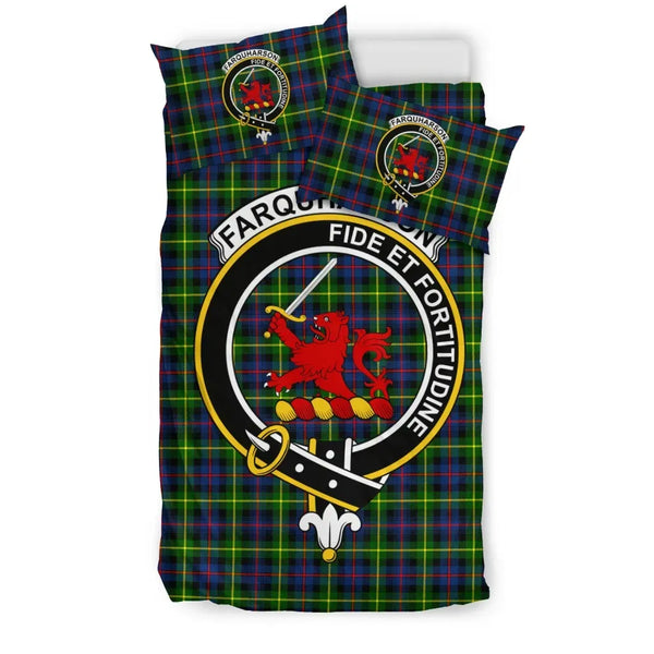 Scottish Farquharson Clan Crest Tartan Bedding Set Tartan Plaid 1