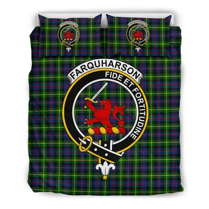 Scottish Farquharson Clan Crest Tartan Bedding Set Tartan Plaid 2