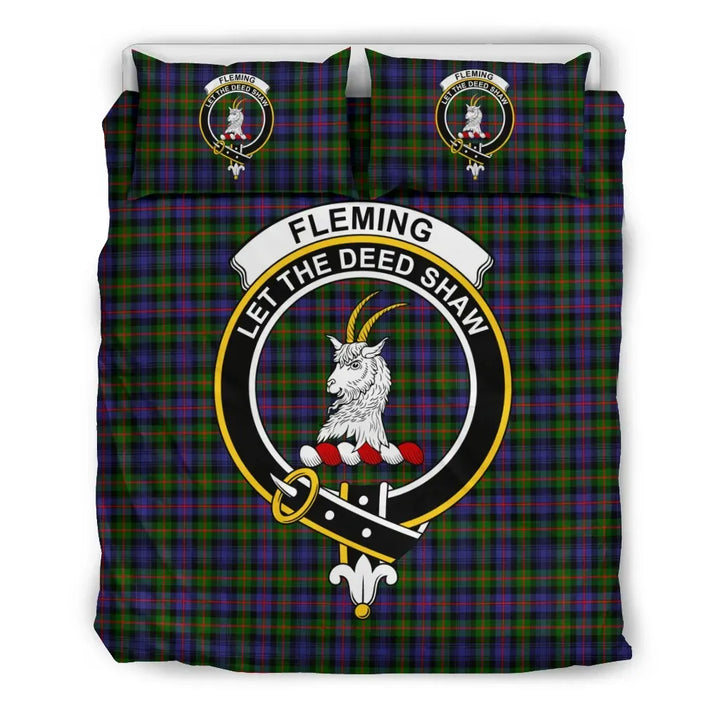 Scottish Fleming Clan Crest Tartan Bedding Set Tartan Plaid 2