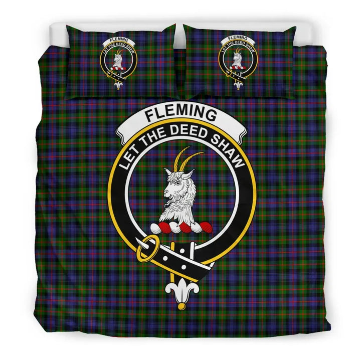 Scottish Fleming Clan Crest Tartan Bedding Set Tartan Plaid 3