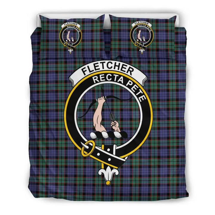Scottish Fletcher Clan Crest Tartan Bedding Set Tartan Plaid 2