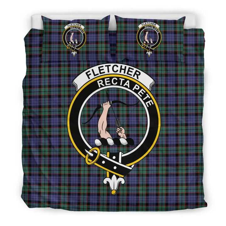 Scottish Fletcher Clan Crest Tartan Bedding Set Tartan Plaid 3