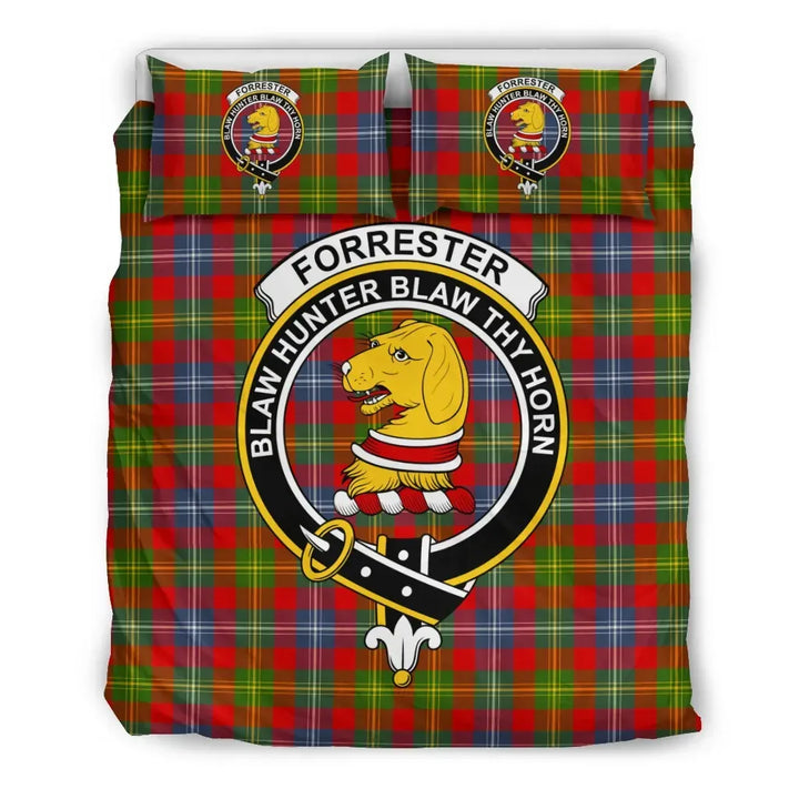 Scottish Forrester Clan Crest Tartan Bedding Set Tartan Plaid 2