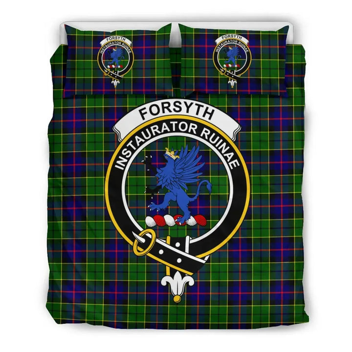 Scottish Forsyth Clan Crest Tartan Bedding Set Tartan Plaid 2